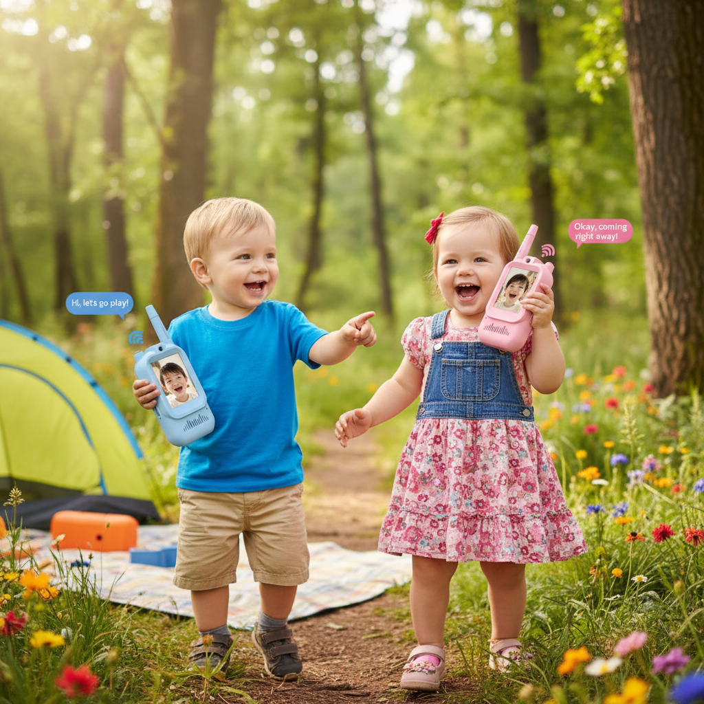 Walkie-Talkie Camping Kids Photo